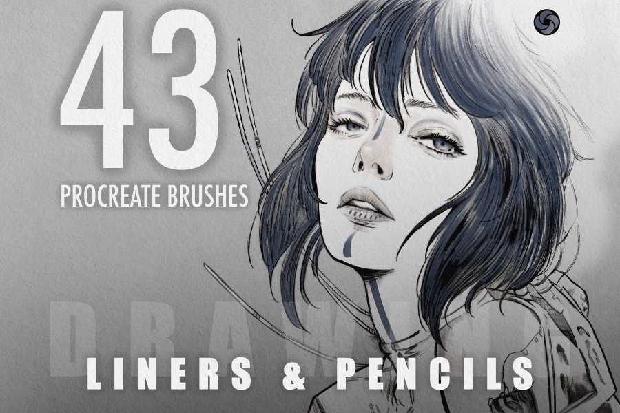 Procreate Liners & Pencil Brushes Set