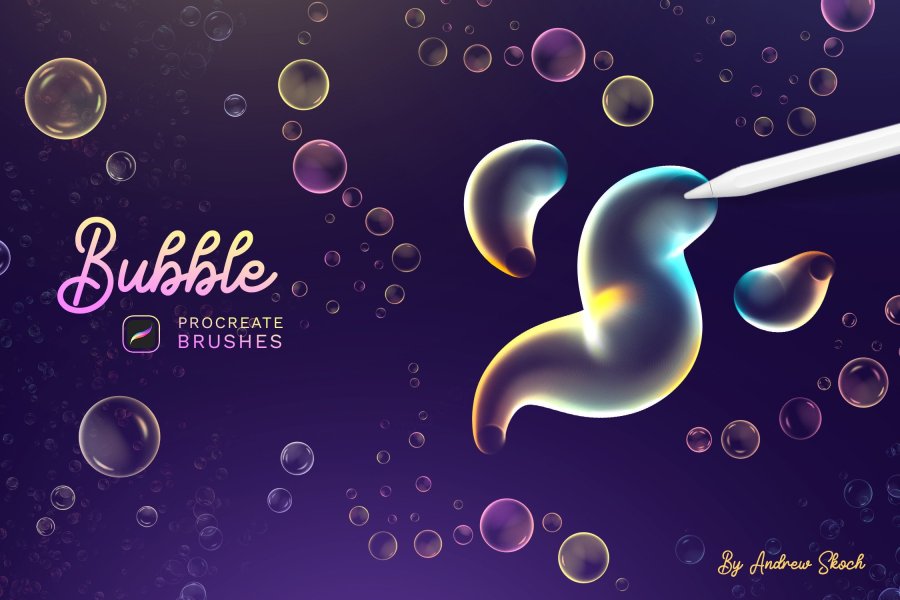 Magic Bubble Brushes for Procreate