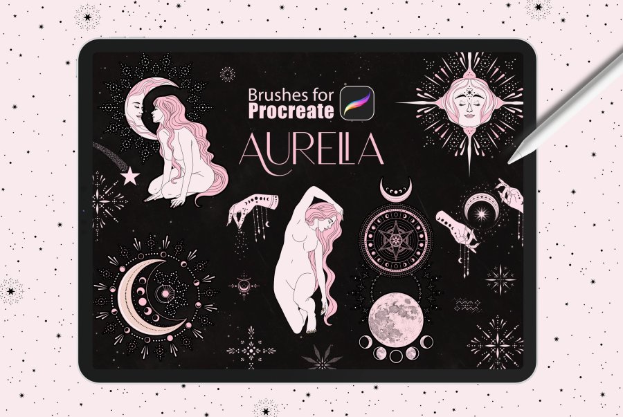 Aurelia Witchcraft & Celestial Stamps for Procreate