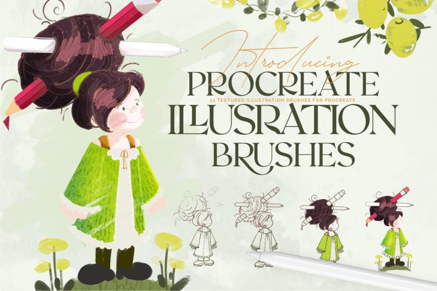 Illustration Texture Brushes for Procreate