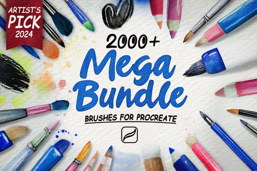 2000+ Procreate Brush Mega Bundle
