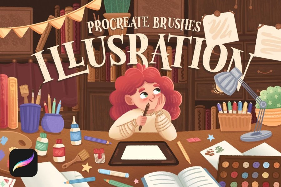 Authentic Texture Illustration Brushes & Color Palettes for Procreate