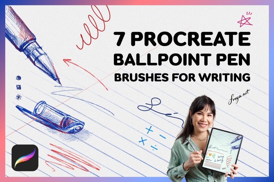 Procreate Ballpoint Writing Brush Set