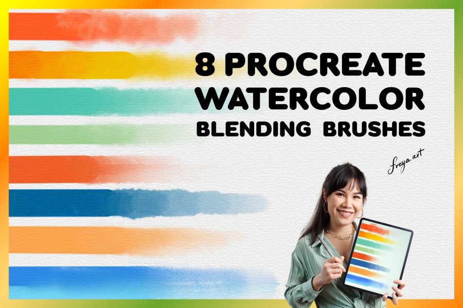 Watercolor Blending Brush Set for Procreate