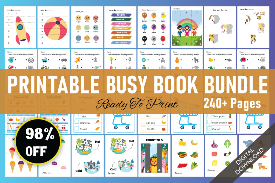 Printable Montessori Busy Book Activities