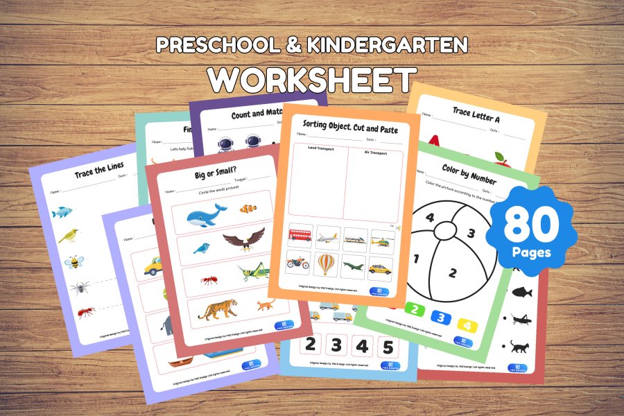 Printable Preschool Busy Book Activity Worksheets