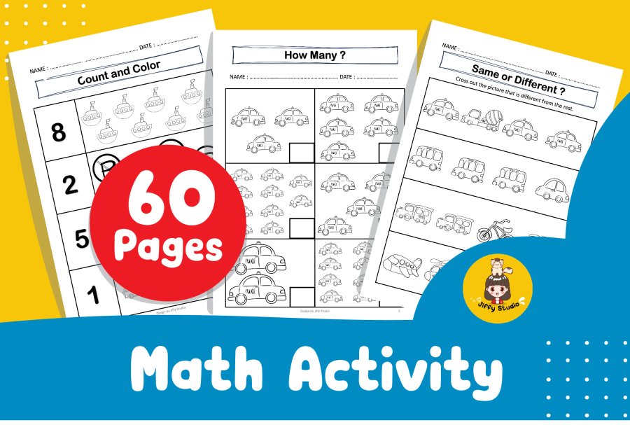 Printable Big Math Activity Workbook