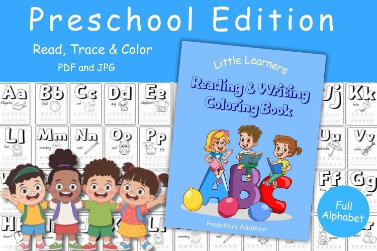 Alphabet Coloring & Tracing A–Z Workbook