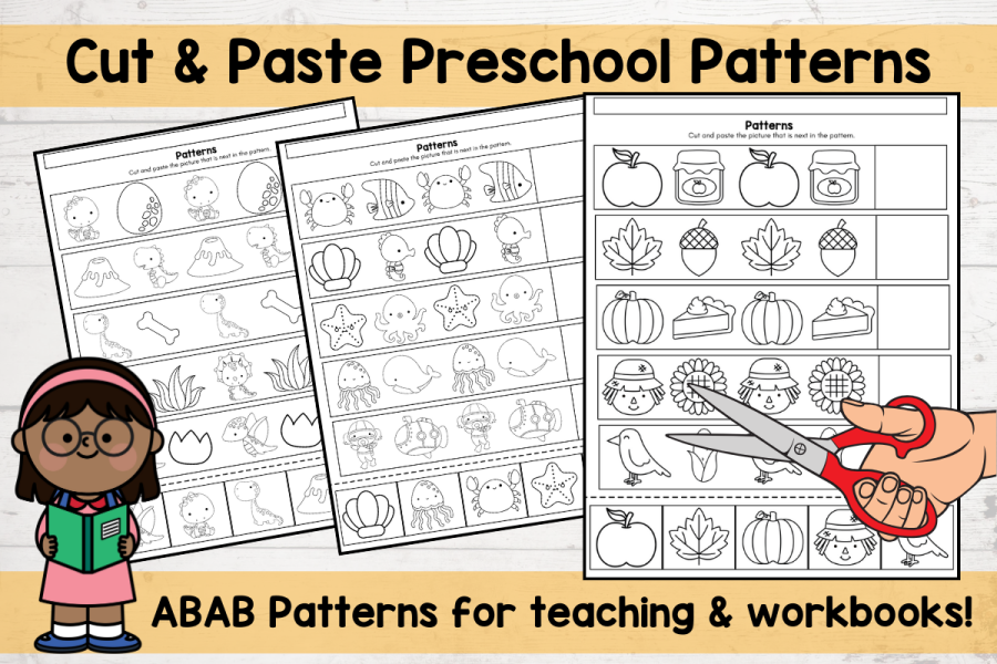 Cut-and-Paste AB Pattern Worksheets