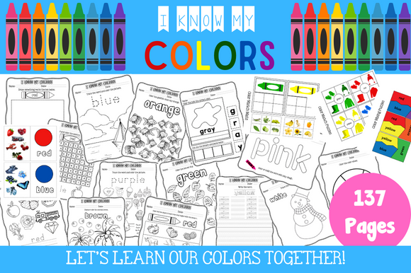 Color Learning Worksheet and Activity Book