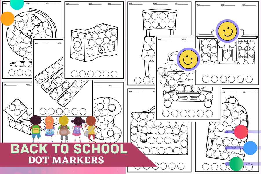 Back to School Dot Markers Activity Pages