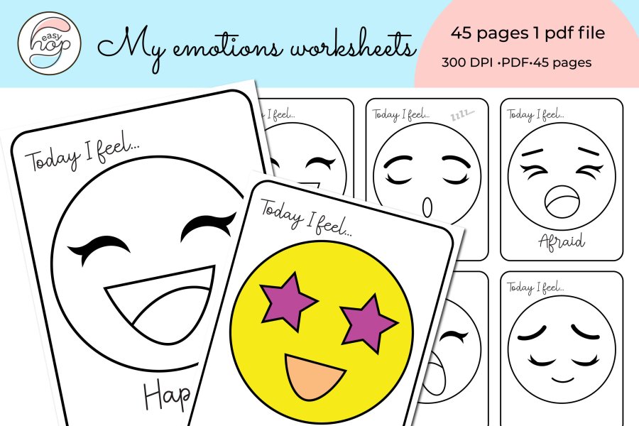 My Emotions Preschool Activity Workbook