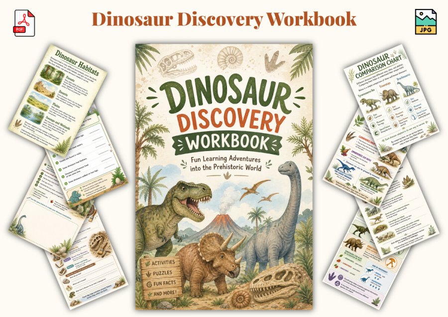 Dinosaur Discovery Activity Workbook