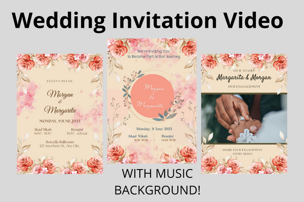 Elegant Video Wedding Invitation Template