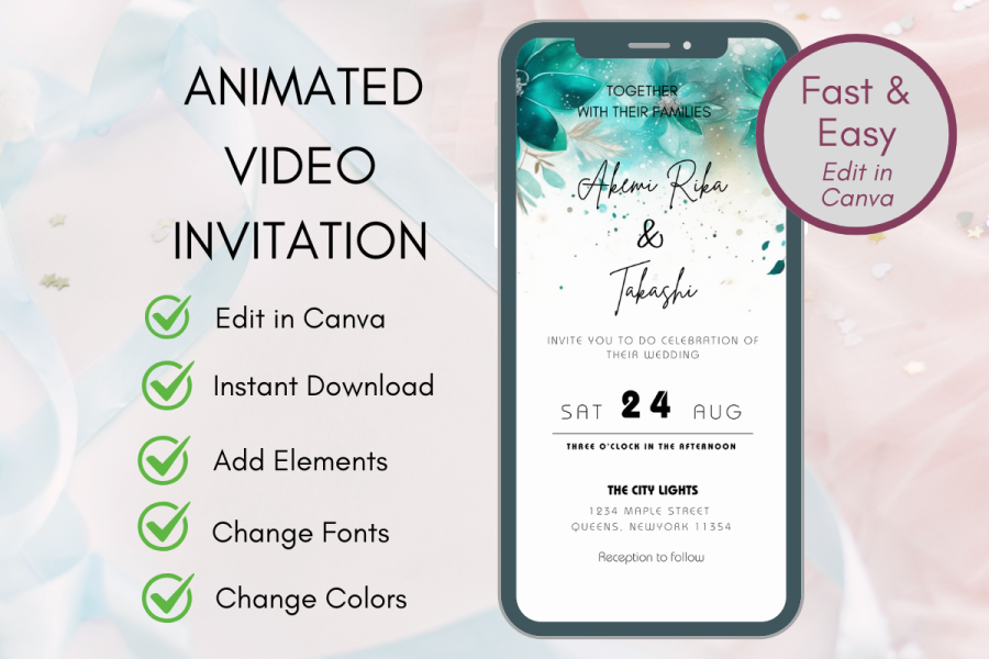 Animated Wedding Invitation Video Template