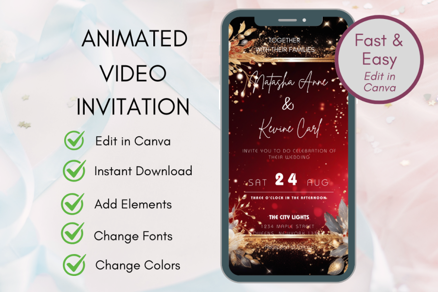 Elegant Animated Wedding Video Invitation