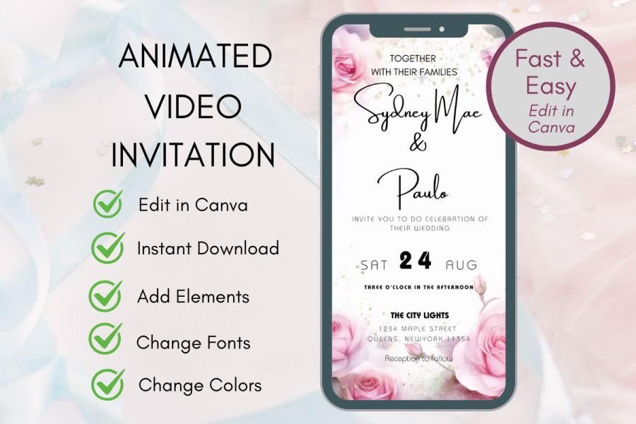 Animated Wedding Invitation Video Template