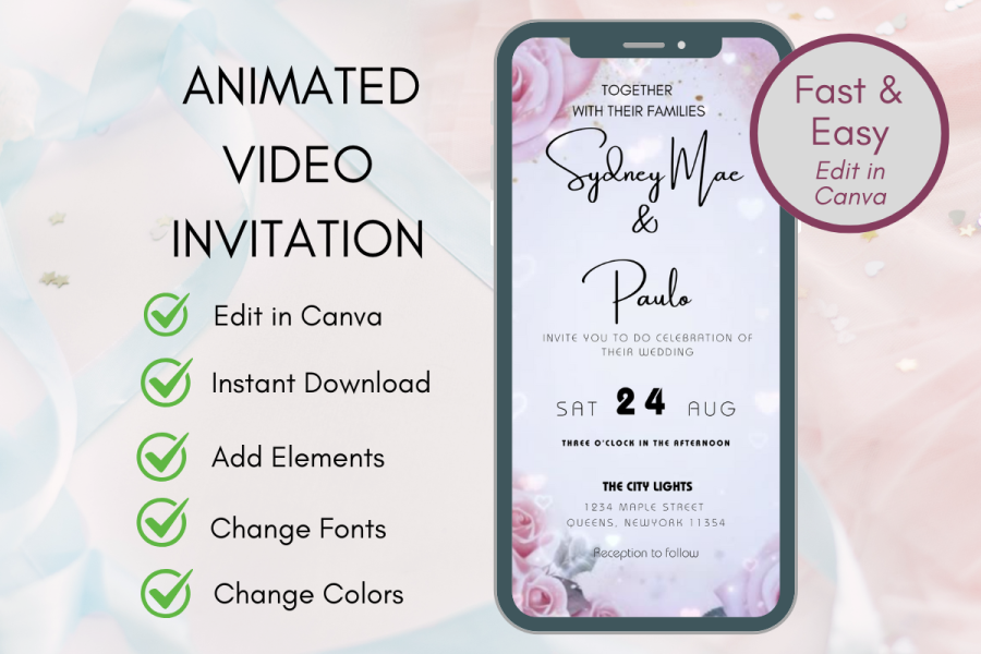 Animated Wedding Invitation Video Template