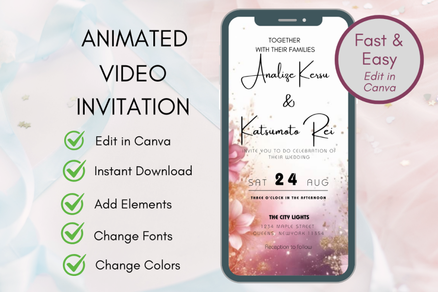 Elegant Animated Wedding Invitation Template