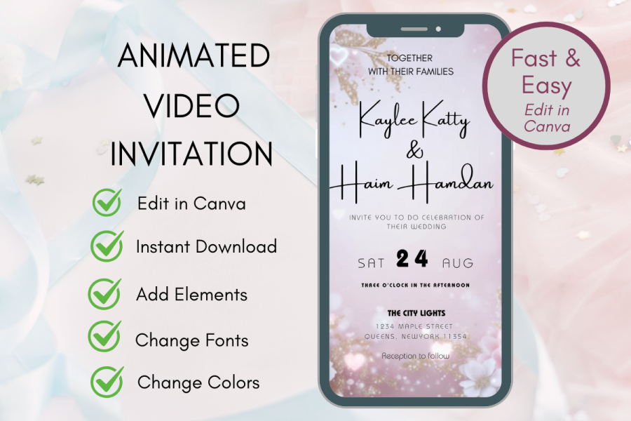 Animated Wedding Invitation Video Template
