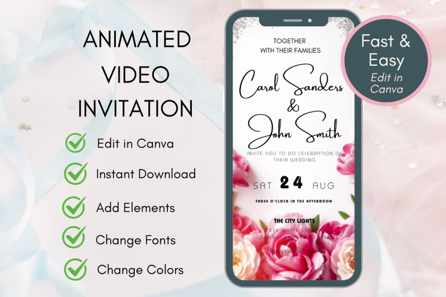 Animated Video Wedding Invitation Template