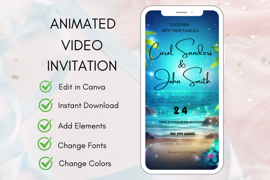 Animated Wedding Invitation Video Template