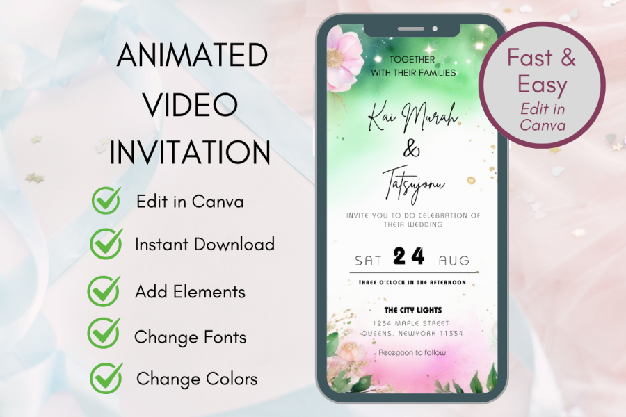 Modern Animated Wedding Invitation
