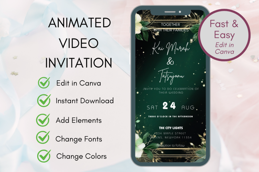 Elegant Animated Wedding Invitation