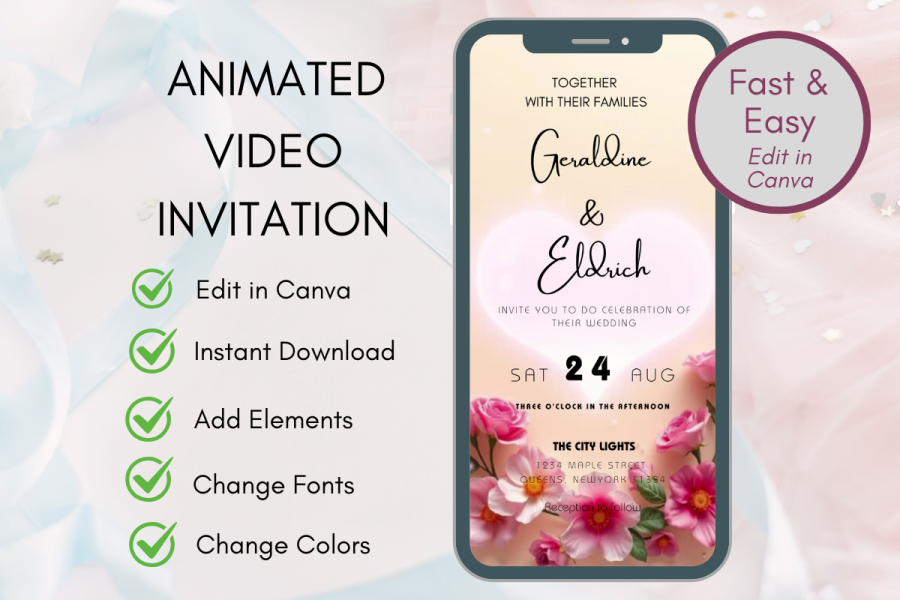 Modern Animated Wedding Invitation