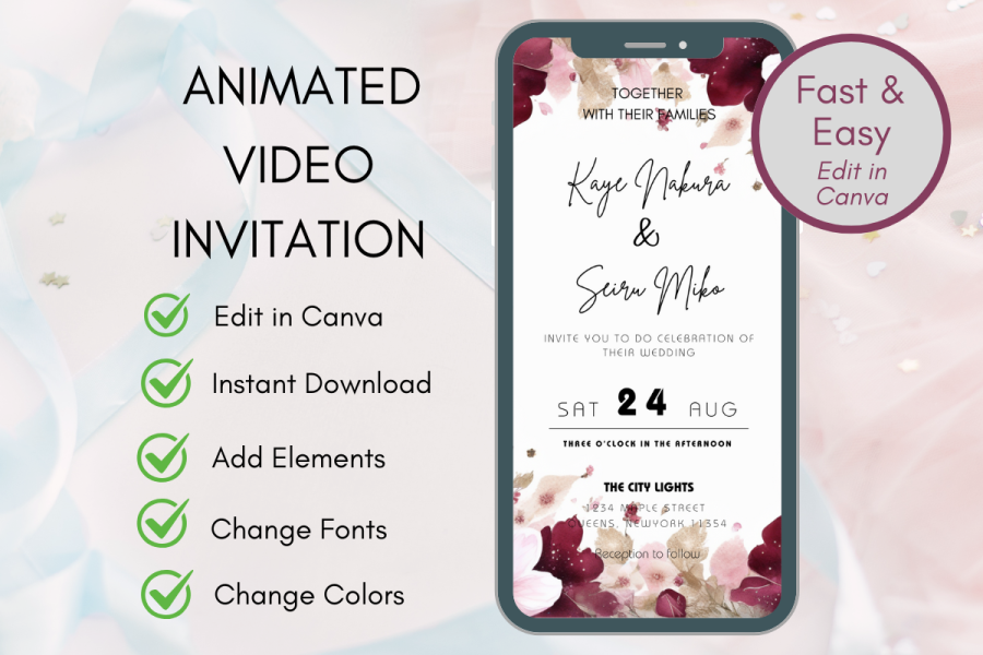Modern Animated Wedding Invite