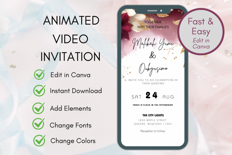 Modern Animated Wedding Invitation