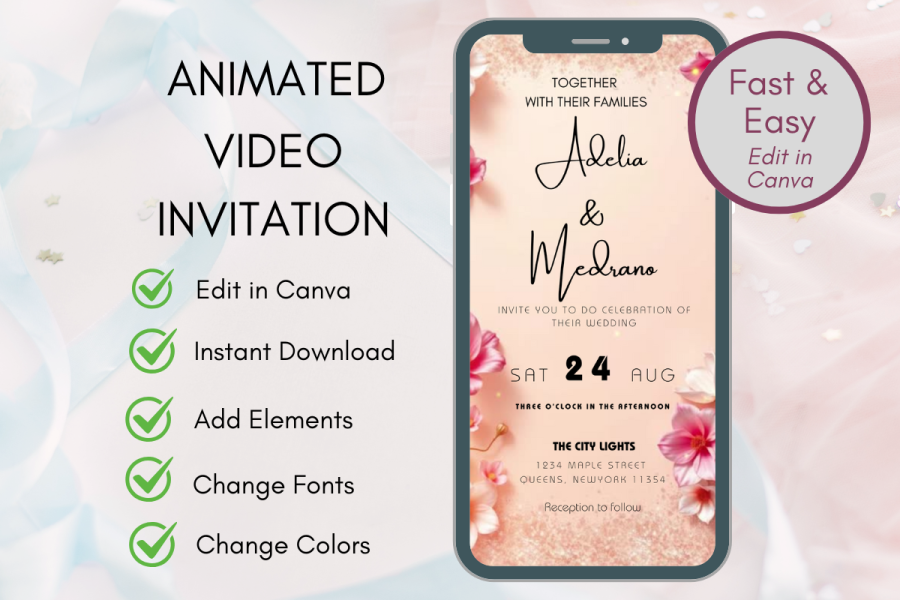 Animated Video Wedding Invitation Template