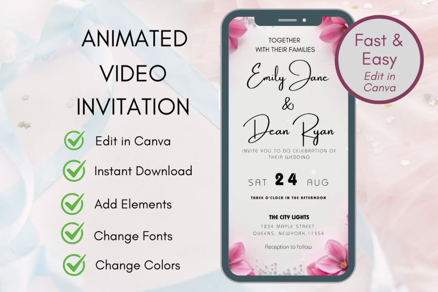 Animated Wedding Evite Template