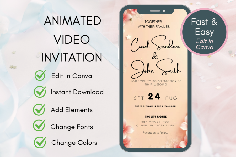 Modern Animated Wedding Invitation