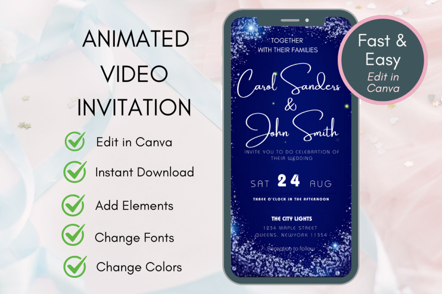 Elegant Animated Video Wedding Invitation