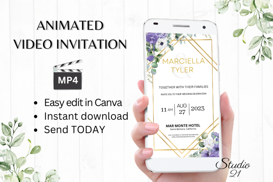 Customizable Video Wedding Invitation