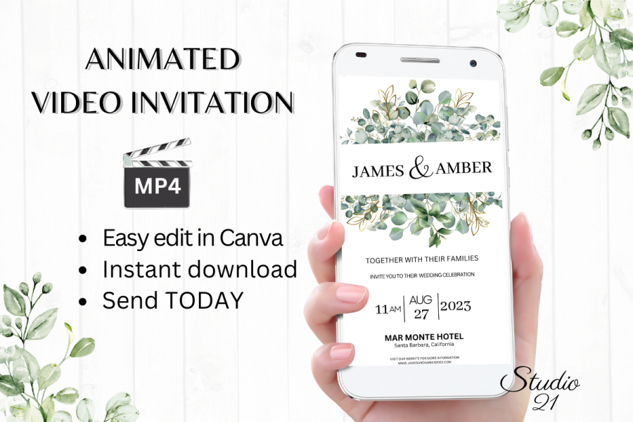 Smartphone Video Wedding Invitation Template
