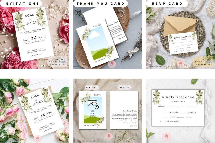 Elegant Wedding Invitation Templates