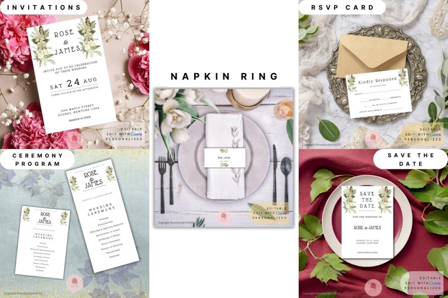 Elegant Wedding Invitation Templates