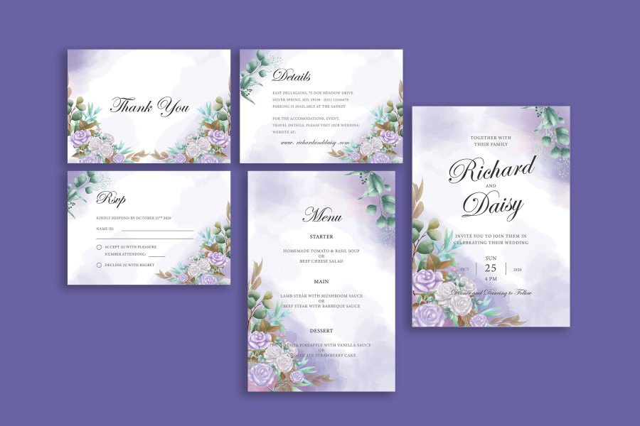 Elegant Graphic Wedding Invitation Template