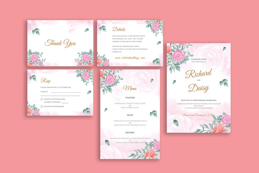 Stylish Wedding Invitation Template