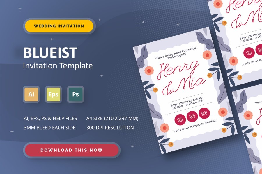 Elegant Wedding Invitation Template