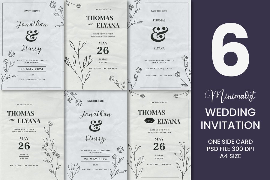 Elegantly Simple Wedding Invitations
