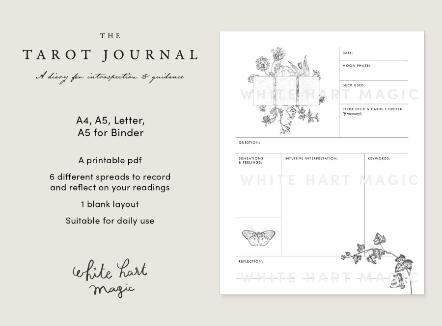 Printable Tarot Journal Spreads