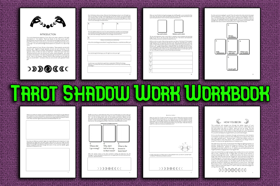 Tarot Shadow Work Workbook Journal