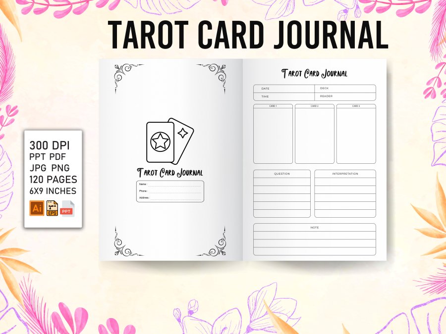 Tarot Card Journal KDP Interior Template