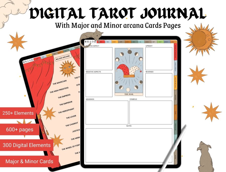 Hyperlinked Tarot Journal & Book of Shadows Planner
