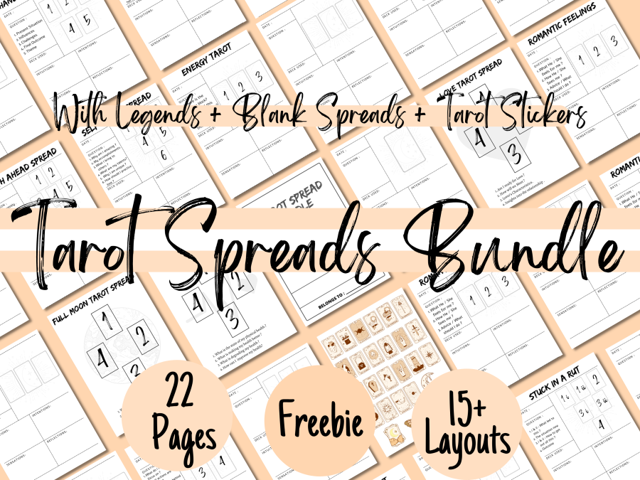 Tarot Journal Workbook & Spread Planner Printable