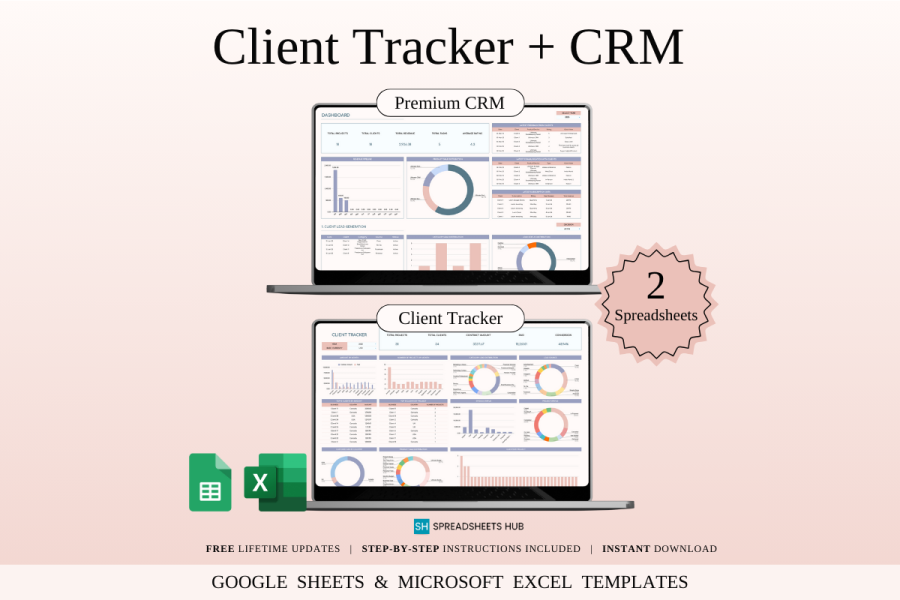 Client Tracker & CRM Spreadsheet Templates