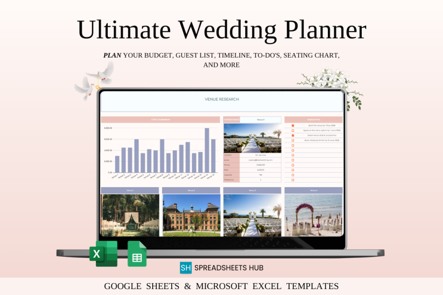 All-in-One Wedding Planner Spreadsheet